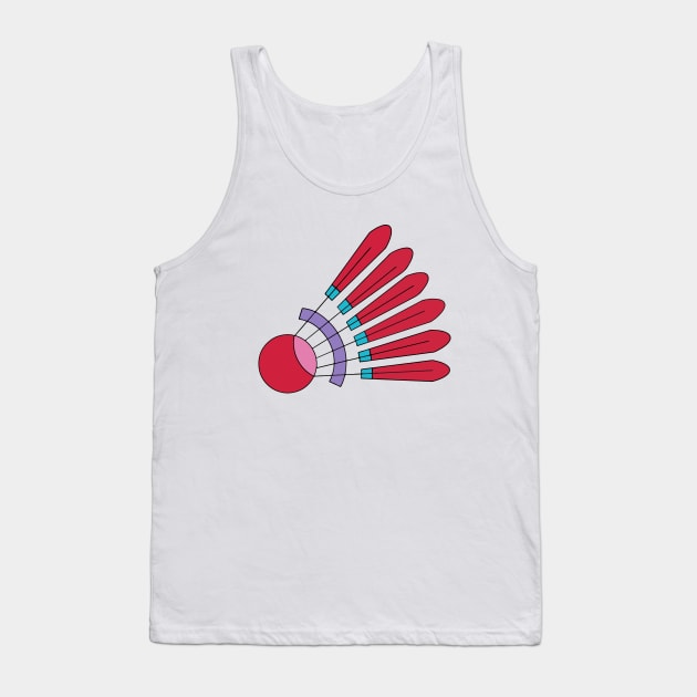 Badminton Racquet Playing with Badminton Shuttlecock Lover Sportsperson Tank Top by Mochabonk